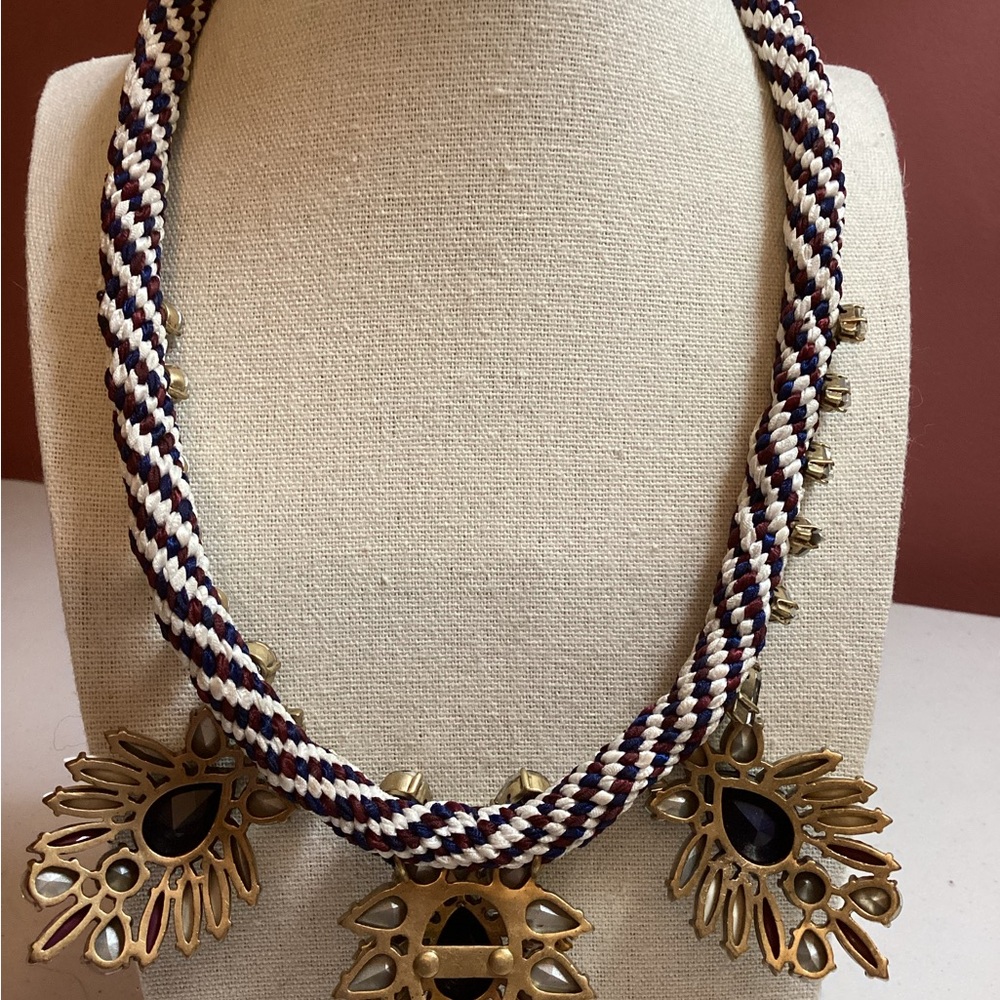 J Crew Elegant Bib Multicolor Statement Necklace - image 3